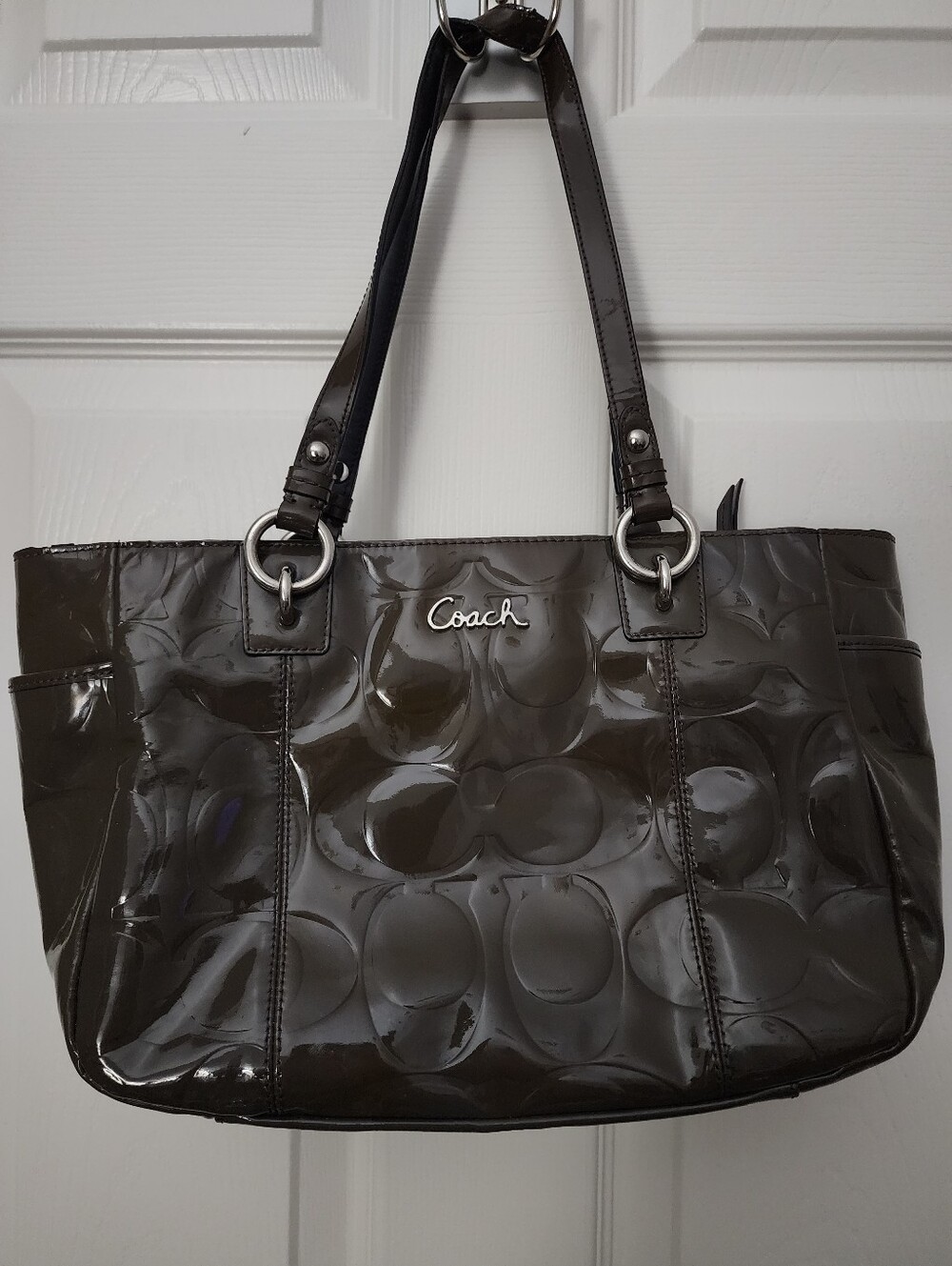 Coach Gallery East West Tote in Olive Green